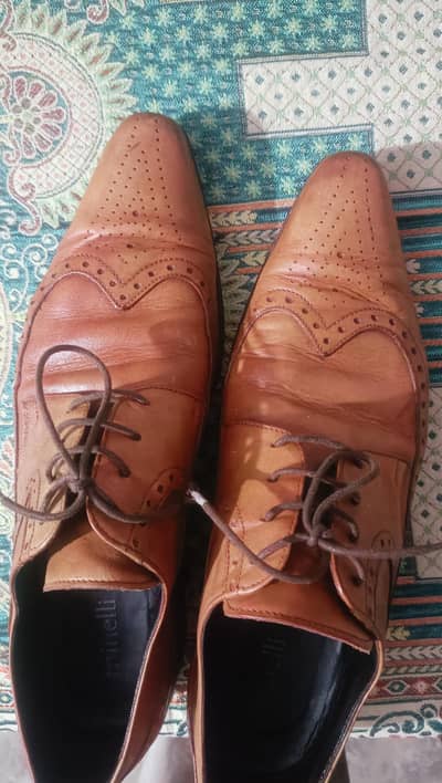 45 Duca mans SZ US 12 Brown Leather oxford shoes Made in Italy