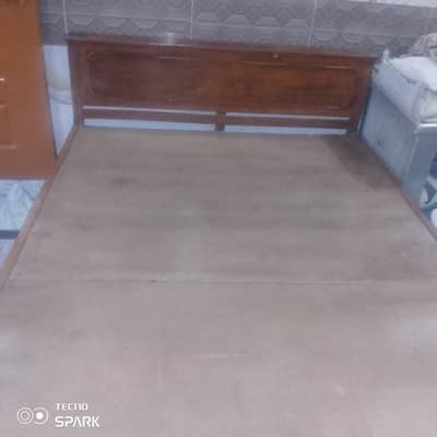 bed with dressing with mattress