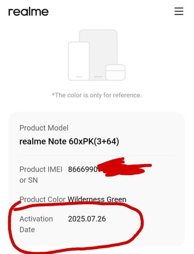 Realme Note 60x 3/64 with box