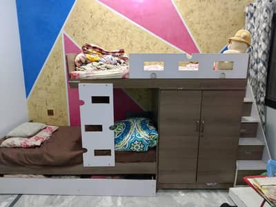 Triple Wooden Bunk Bed