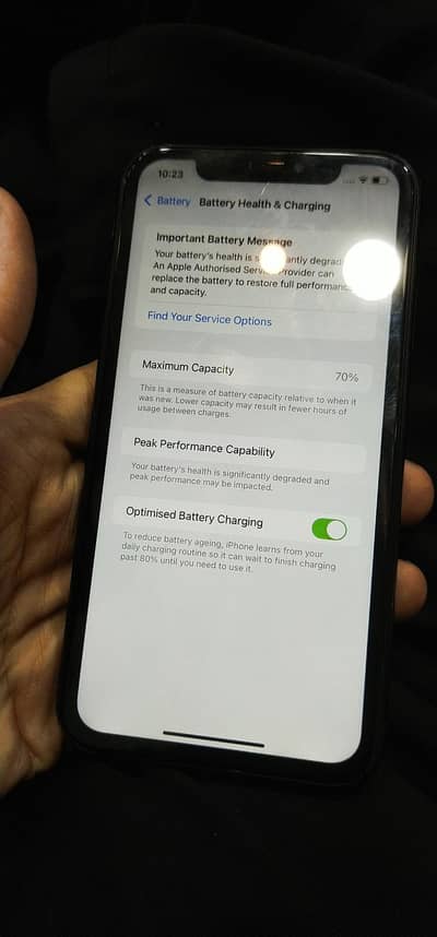 xr10 by 8  battery health 70 all ok no PTA  Restrictions   03107682566