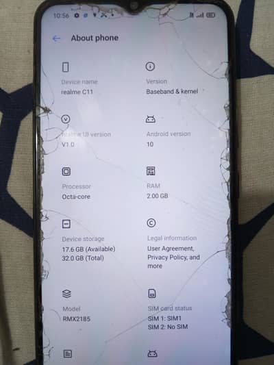 realme c11 2/32 dual sim panel ok he