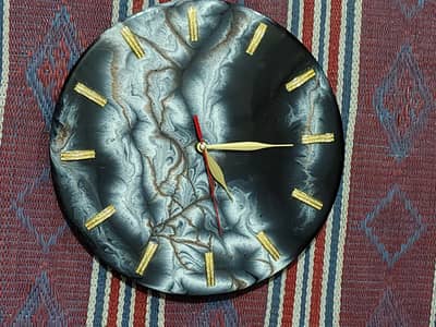 Wall Clocks plywood and Golden Steel