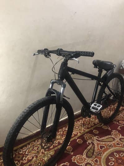 Black mountain bike