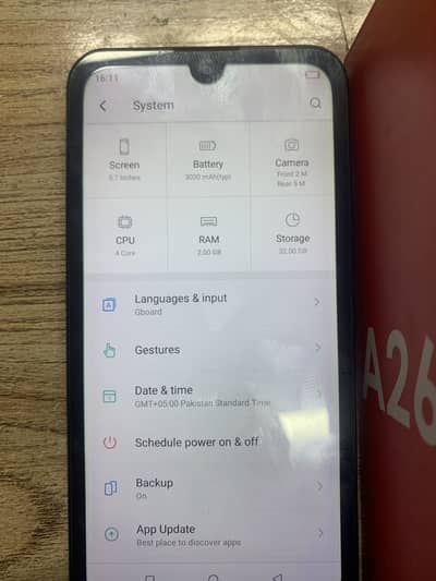 Itel A26 pta approve 2/32gp no open all ok whatapp number 03185821190