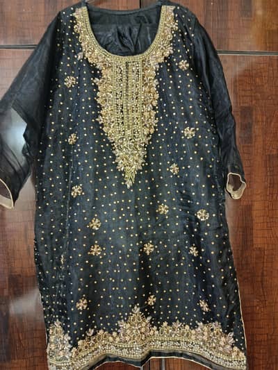 new organza dress for sale totally embroidery work