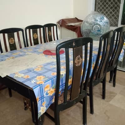 Dining Table For sale  6 New Chairs 03121966273