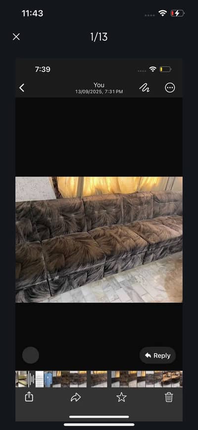 6 seater L shape sofa