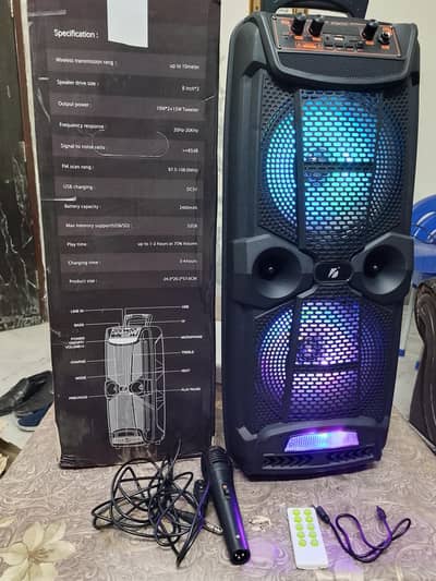 full pack new battery mic remote control with box 03476833118