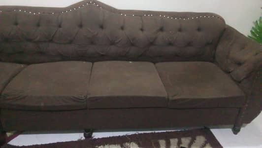 wooden 5 l shape sofa
