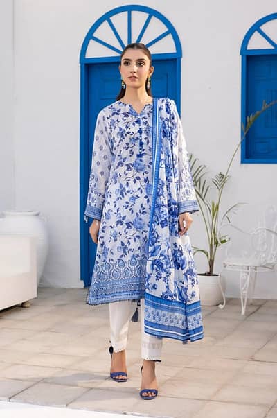 3 piece lawn suit ready to wear