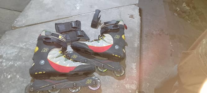 K2 skating shoes 1 month use new no fault sath free safe gaurd