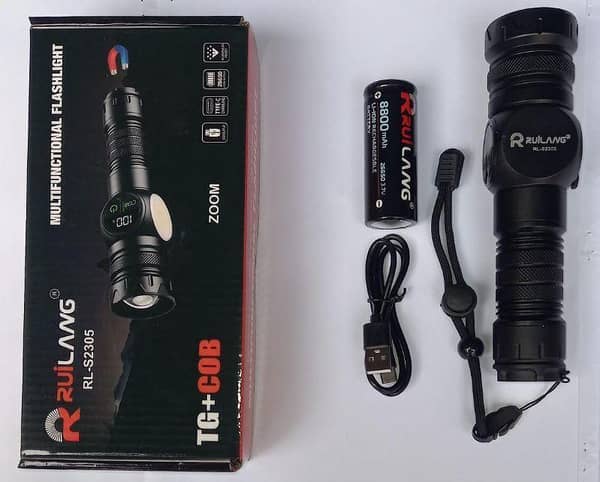 Rechargeable Torch LED Power Bank Type-C