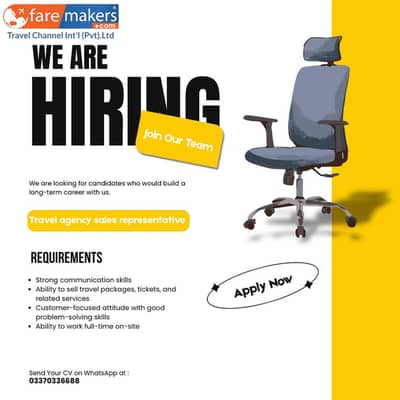 Travel agency Sales representative