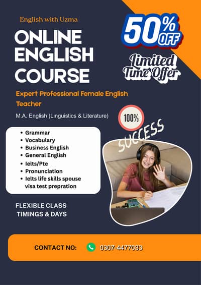 Spoken English Course Online Female Teacher