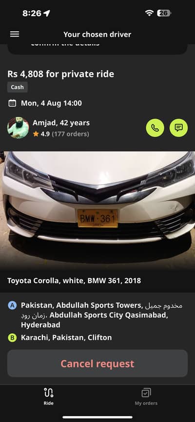 Want driver who drives car in indrive