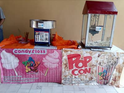 popcorn machine, cotton candy machine