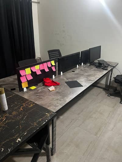 Grey workstation 6 seats