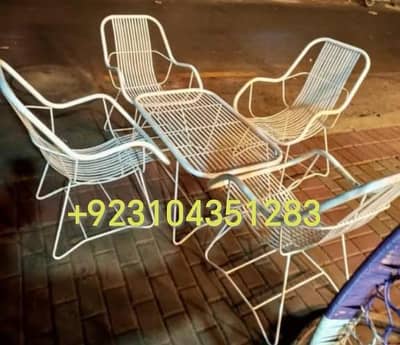 Iron Garden chair set chair + table