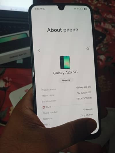 Samsung Glaxy A26,5g mobile lush conditions