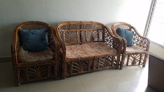 4-Seater Cane Sofa