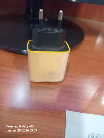 super fast charger 45w dual port c to c and usb.