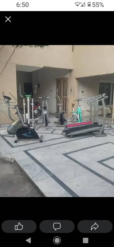 Imported manual treadmill running machine treadmill runner gym air bik