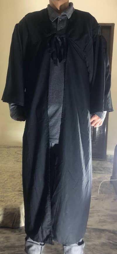 Degree Gown with Cap and Tassel|| Blue Gown|| Black|| Graduation Gown