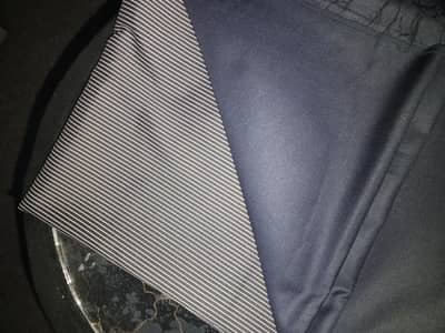 Kuwaiti Unstitched dress pant shirt,  lines shirt plain charcoal pant