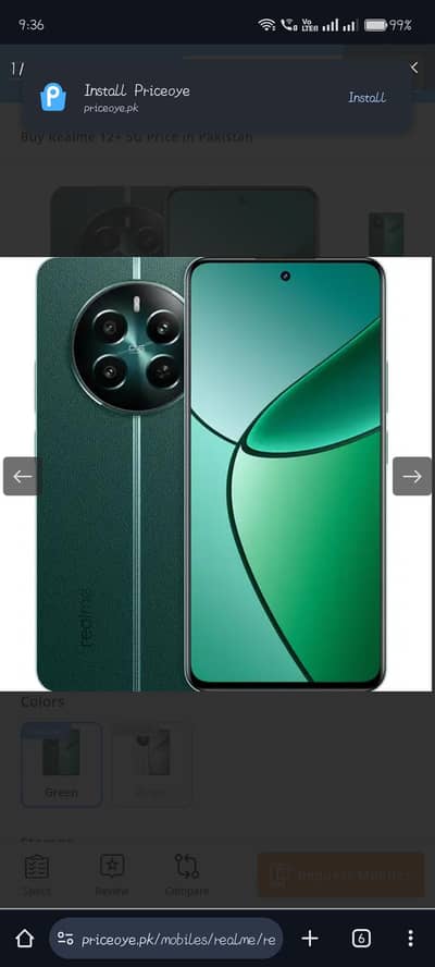 REALME 12 PLUS GREEN 256 GB 8 GB