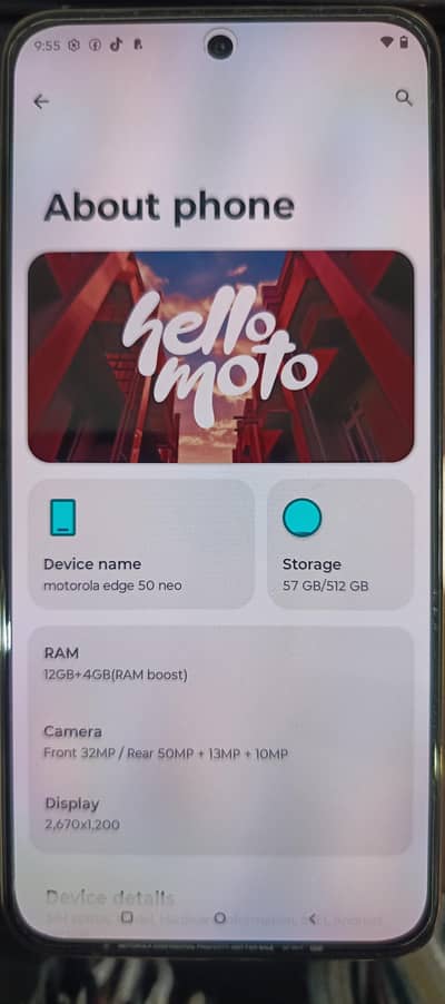 Motorola edge 50 neo orange color leather back