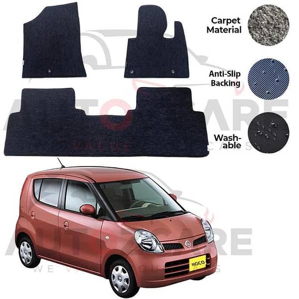 Nissan Moco Genuine Fitting Carpet Floor Mat 2PCS - Model 2006-2011