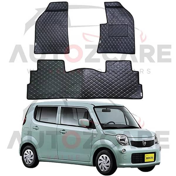 Nissan Moco 7D Floor Mats (Flat Style) 2PCS - Model 2011-2018