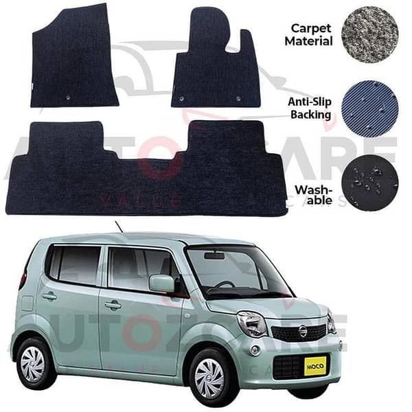 Nissan Moco Genuine Fitting Carpet Floor Mat 2PCS - Model 2011-2018