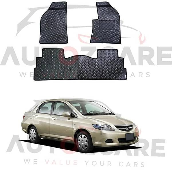 Honda Fit Aria 7D Floor Mat ( Flat Style ) 3PCS - Model 2002-2008