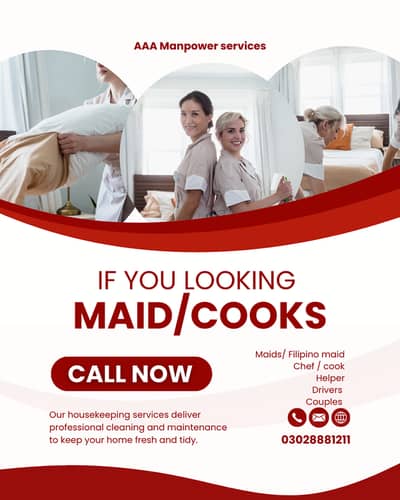 Maid/Cook/Drivers/Helper/Couples / Patients care