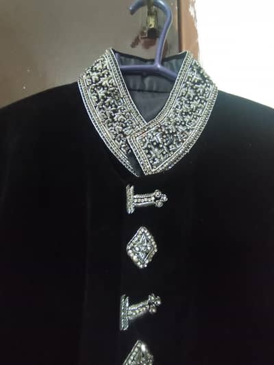 velvet embellished sherwani for sale