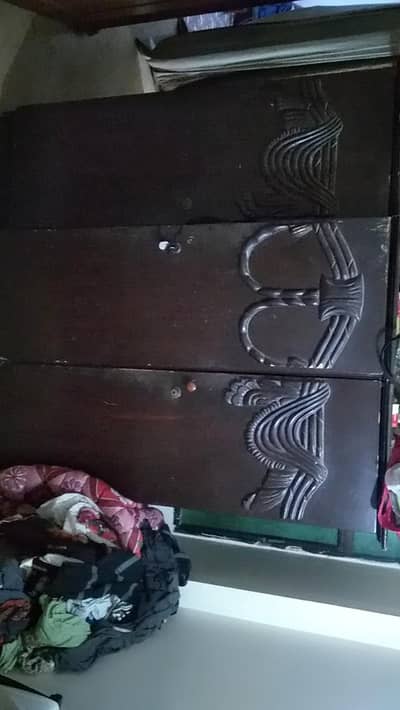 3 door heavy wood almari