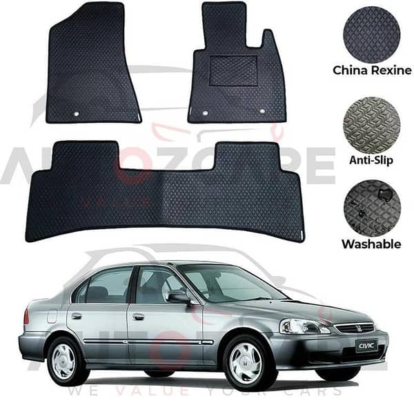 Honda Civic China Rexine Floor Mat 3PCS - Model 1996-2001
