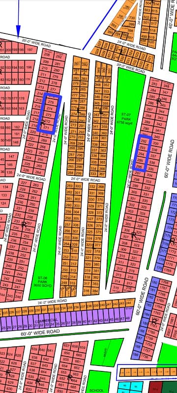 120 Sq Yard Park Facing Plot for Sale Old Block, Ideal Location for House Construction