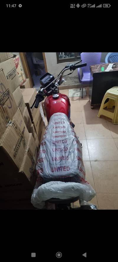 70 cc united motorcycle open later  contact with owner 03236776615