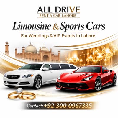 Luxury Car Rental in Lahore | Limousine, Wedding Sports Cars Available