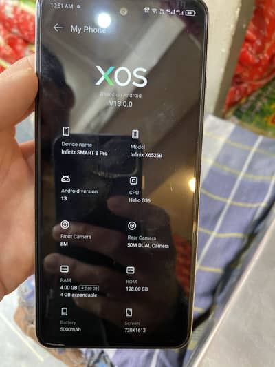 Infinix smart 8 pro 4+2 ram 128 memory