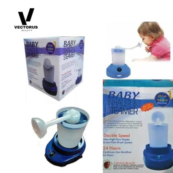 Baby Inhaler & Steamer Machine | Facial Usage & Nasal Steamer for Block Nose & Cold Relief | Mini Facial Steamer & Nebulizer for Kids & Adults Baby Inhaler & Steamer Machine | Nasal Steamer for Block Nose & Cold Relief