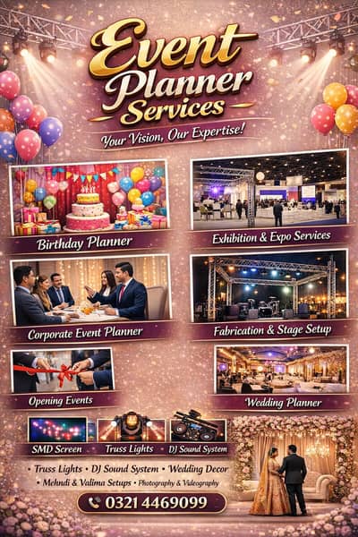 Birthday, Corporate, Exhibition Event planner | Sound, Lights, Stage