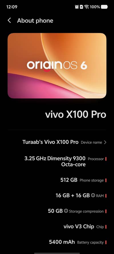 Vivo X100 Pro 5G 16/512