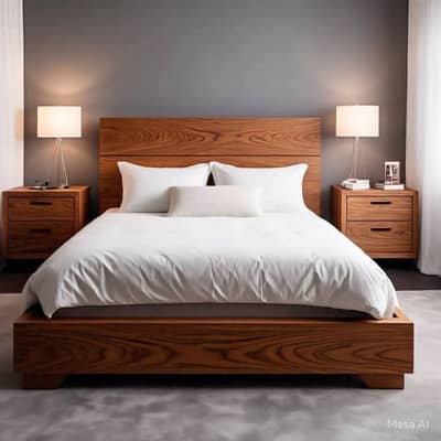 Double bed//Shesham wooden Bed//Solid bed//Bed set//Bedroom Furniture