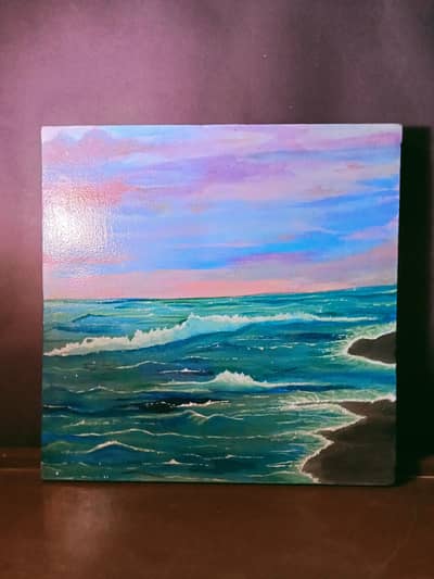 seascape painting 33×33cm (1×1ft)