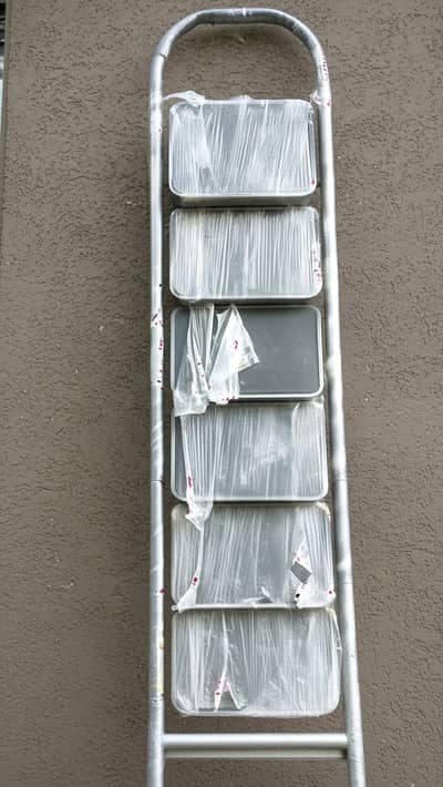 Premium Folding Step Ladder with Safety Handle and Wide Treads