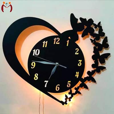 Heart Design Analogue Wall Clock